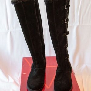Aerosoles NIB Tall Black Suede Boots - Size 7.5